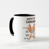 Chihuahua Anatomie Mug Cadeaux Chihuahua Café Mug (Devant gauche)