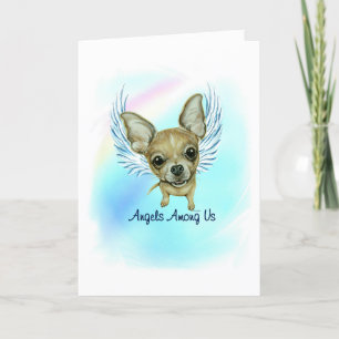 Chihuahua Angel Dog Pet Loss Sympathy Card Bedankkaart