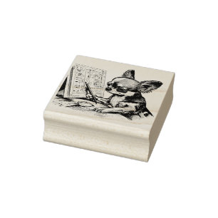 Chihuahua Artist No. 3 Rubber Stamp Rubberstempel