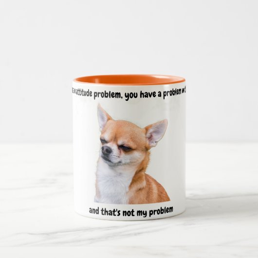 Chihuahua Attitude Funny Coffee Mok (Center)