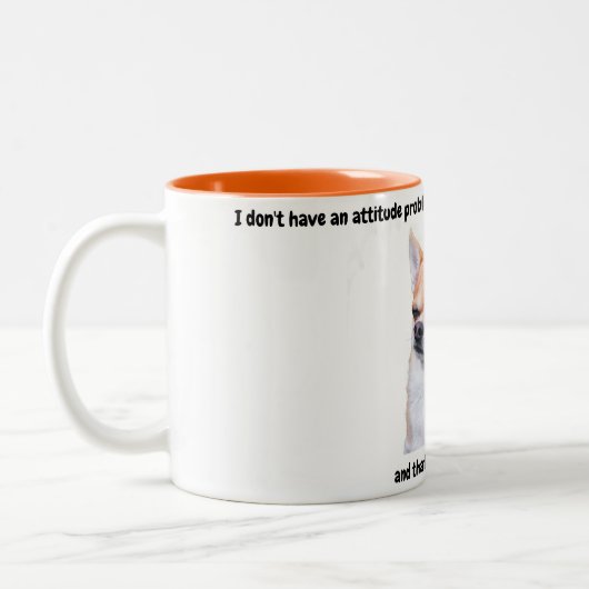 Chihuahua Attitude Funny Coffee Mok (Links)
