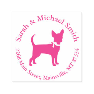 Chihuahua Baby shower Puppy Dog Pink Girl Zelfinktende Stempel