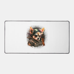 Chihuahua Biker Motorcycle Riding Dog Dad Bureaumat