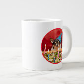 Chihuahua Birthday Pizza Pie Extra Grote Beker (Voorkant rechts)