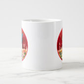 Chihuahua Birthday Pizza Pie Extra Grote Beker (Voorkant)