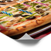 Chihuahua Birthday Pizza Pie Poster (Hoek)