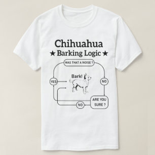 Chihuahua Blaffende Logica Grappige Hond Puppy Sar T-shirt