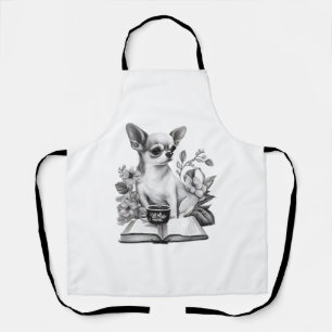 Chihuahua Boek Koffie Thee Lezen Schort