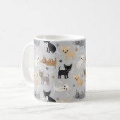 Chihuahua Botten en Paws Gray Coffee Mok (Voorkant links)