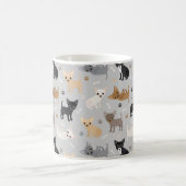 Chihuahua Botten en Paws Gray Coffee Mok (Center)