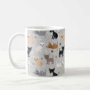 Chihuahua Botten en Paws Gray Coffee Mok