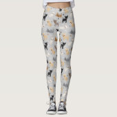 Chihuahua Botten en Paws Gray Leggings (Voorkant)