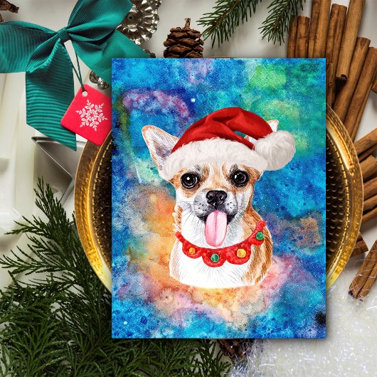 Chihuahua Breed Dog Kerstmis Feestdagenkaart