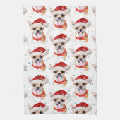 Chihuahua Breed Waterverf Dog Pattern Theedoek (Verticaal)