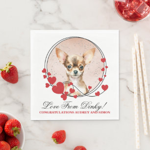 Chihuahua bruiloft servetten met honden Foto