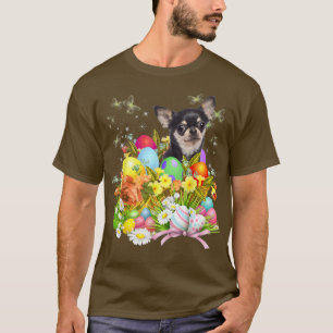 Chihuahua Bunny Dog met paaseieren T-shirt