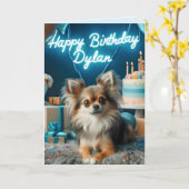 Chihuahua Carte Anniversaire Joyeux Anniversaire D (Fleur jaune)