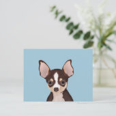 Chihuahua cartoon briefkaart (Staand voorkant)