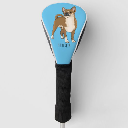 Chihuahua cartoon golfheadcover (Voorkant)