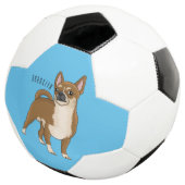 Chihuahua cartoon voetbal (Drie kwart)