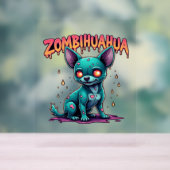 Chihuahua Chi Chichi Chiwawa Zombie Dog Halloween Acryl Bord (Neutraal)