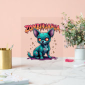 Chihuahua Chi Chichi Chiwawa Zombie Dog Halloween Acryl Bord (Huwelijk)