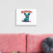 Chihuahua Chi Chichi Chiwawa Zombie Dog Halloween Canvas Afdruk (Insitu (Woonkamer))