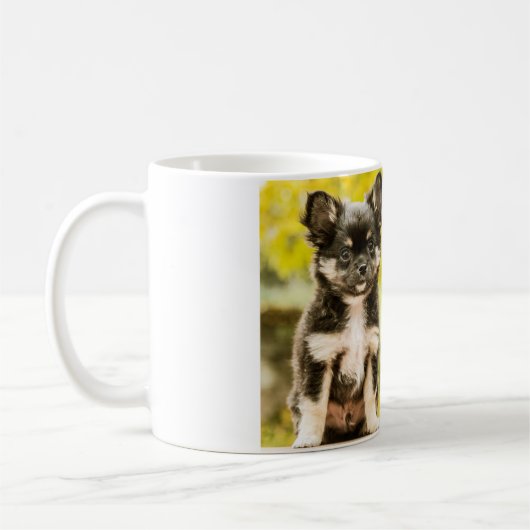Chihuahua Chien Chiot Heureux Mug de café de Saint (Gauche)