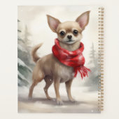 Chihuahua Chien dans Noël de neige (Dos)