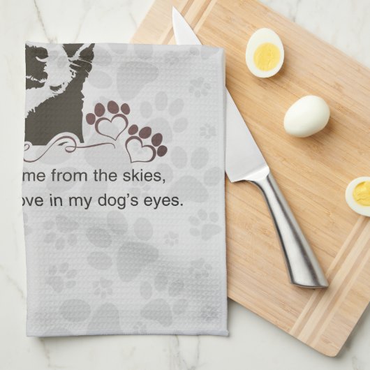 Chihuahua Chien Mon Serviette Gris Soleil (Quart Plié)