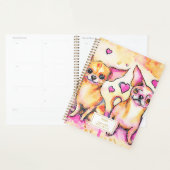 Chihuahua Chiens Abstraits mignons en Aquarelle d' (Devant avec enveloppe)
