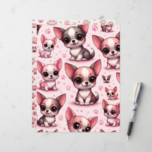 Chihuahua Chig Papier à papier pour chihuahua rose