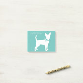 Chihuahua Chip Chiot Notes post-it (Sur un bureau)