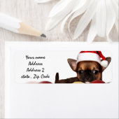 Chihuahua chippy étiquette de adresse de Noël (En situation)