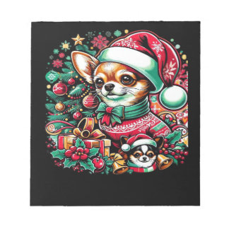 Chihuahua Christmas Cheer! Classic T-Shirt Notitieblok