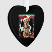 Chihuahua Christmas Santa Ugly Sweater Dog Lover X Ornament (voorkant)