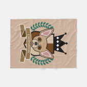 Chihuahua Coat of Arms Fleece Deken (Voorkant (Horizontaal))