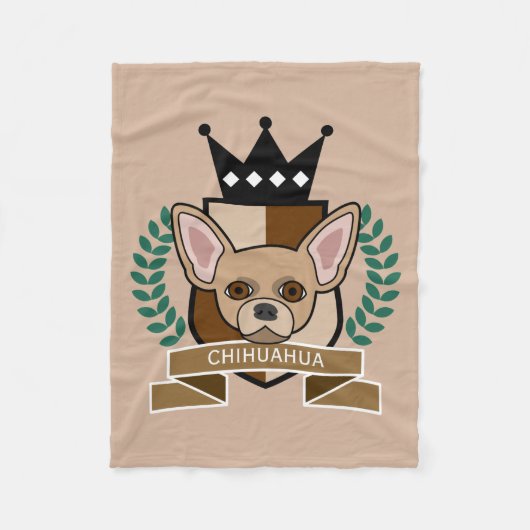 Chihuahua Coat of Arms Fleece Deken (Voorkant)