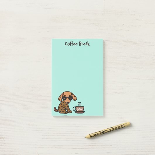 Chihuahua Coffee Break Post-it® notes (Op bureau)