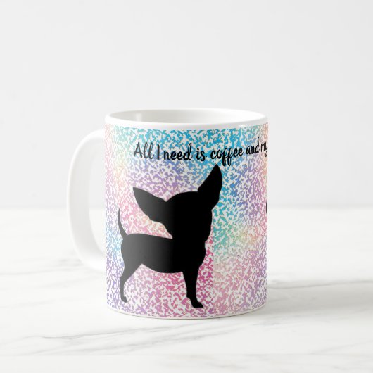 Chihuahua Coffee Mok Chi Lover Gift (Voorkant links)