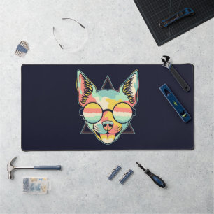 Chihuahua coloré porter des lunettes Abstrait