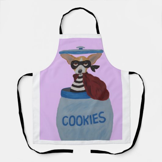 Chihuahua Cookie Dief Schort (Voorkant)
