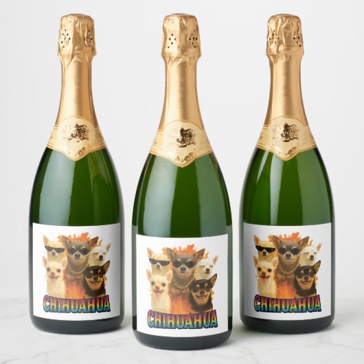 Chihuahua Copy Sparkling Wijnetiket (Flessen)