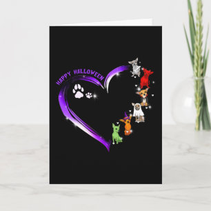 Chihuahua Costume Happy Halloween Shirt Funny Dog Kaart