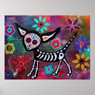 CHIHUAHUA COUPLE DAY OF THE DOAD POSTER