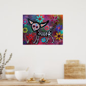 CHIHUAHUA COUPLE DAY OF THE DOAD POSTER (Keuken)