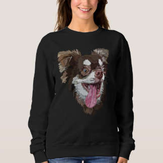 Chihuahua Crazy Chihuahua Lange Haired Hond voor M Trui