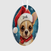 Chihuahua Custom Christmas Orament (devant)