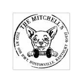 Chihuahua Custom Family Return-adres Rubberstempel (Afrduk)