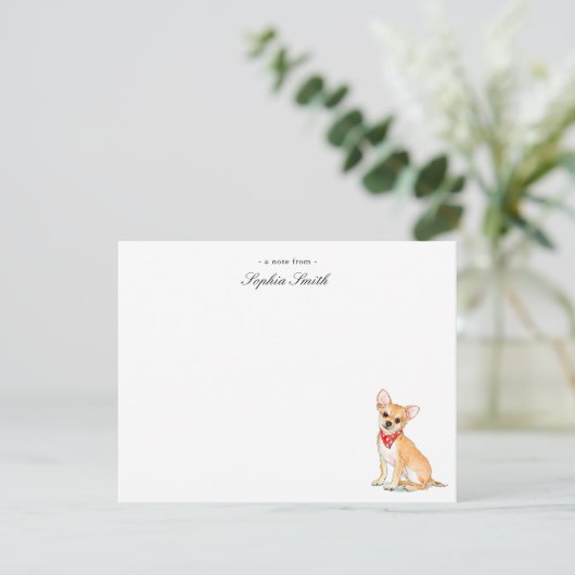 Chihuahua cute Custom Flat Merci Notes (Debout devant)